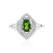 Anello in argento con Diopside Russo