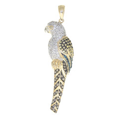 Ciondolo in oro con Diamante Blu SI2