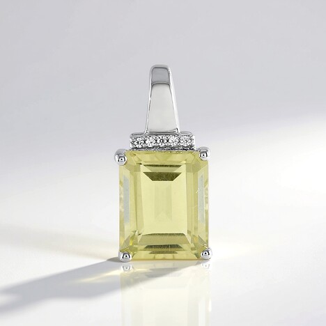 Ciondolo in argento con Quarzo Limone