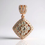 Ciondolo in oro con Diamante Rose de France VS1 di Argyle (Annette)