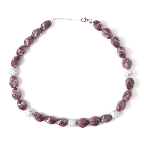 Edelstein-Silberhalskette