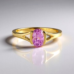 Anello in oro con Kunzite