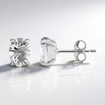 Orecchini in argento con Topazio Bianco