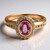 Anello in oro con Zaffiro Rosa (Annette)