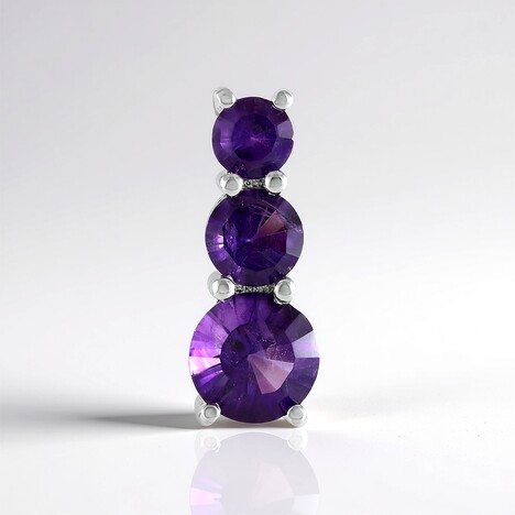 Ciondolo in argento con Ametista Zambiana (MONOSONO COLLECTION)