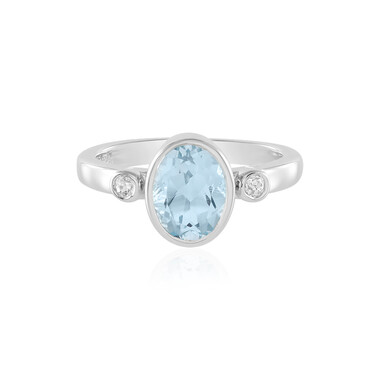 Anello in argento con Topazio Blu Cielo