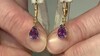 Pendientes en plata con Amatista de Zambia