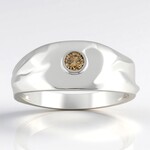 Anello in argento con Diamante Cognac d‘Argyle SI2 (de Melo)