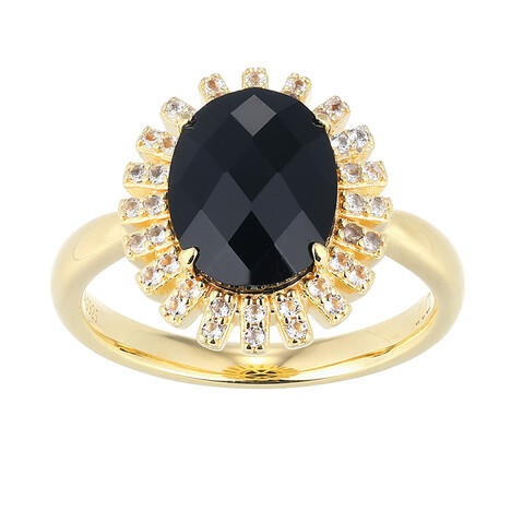 Schwarzer Achat-Silberring