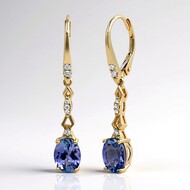 Orecchini in oro con Tanzanite (non riscaldata) (CIRARI)