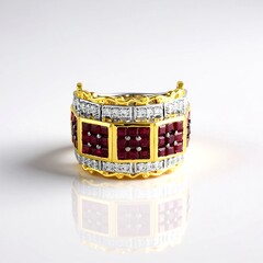 Anello in argento con Rubino della Birmania (Gems en Vogue)