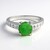 Anello in argento con Crisoprasio Imperiale
