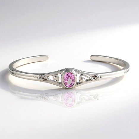 Bracciale in argento con Kunzite (Pallanova)