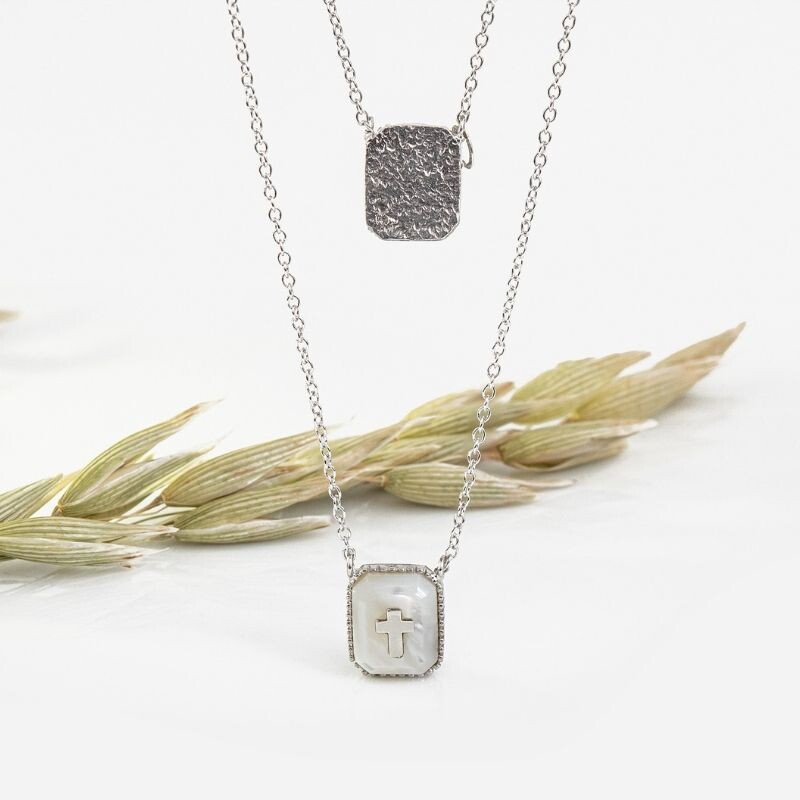 Collier en argent et Nacre (Joias do Paraíso)