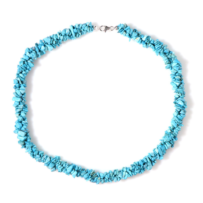 Collana Turchese Bocar Per Donna - Strati Con Perline, Lunghezza Regolabile, Senza Nichel, Blu - Foto 7