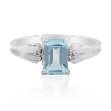 Anello in argento con Topazio Blu Cielo