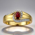 Anello in oro con Rubino Songea