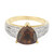 Cognac Quartz Silver Ring