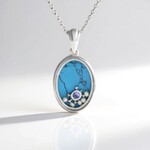 Collana in argento con Howlite Blu