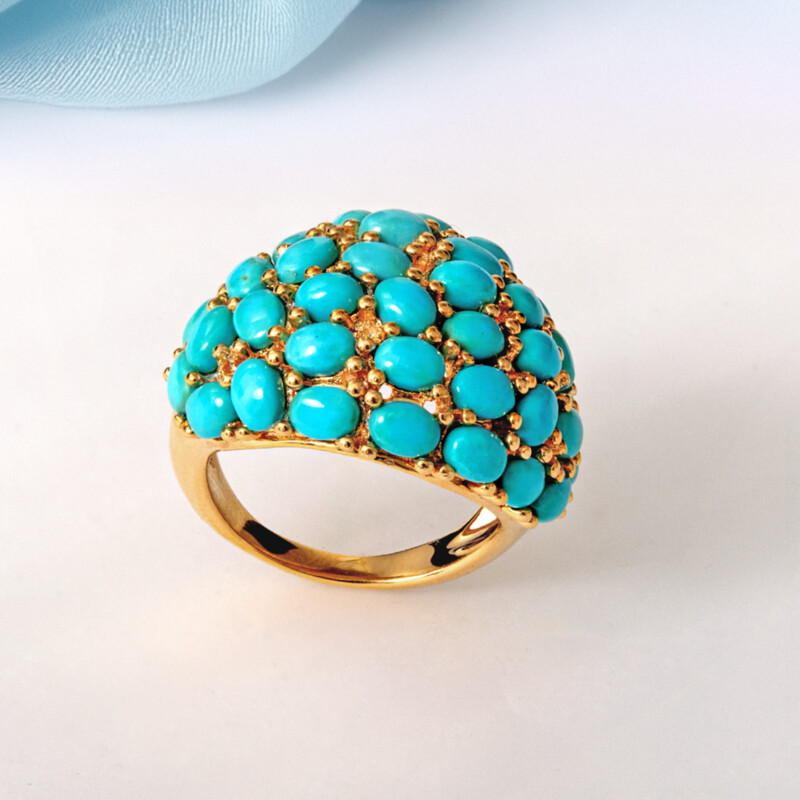 Anello in argento con Turchese Sleeping Beauty (Faszination Türkis)