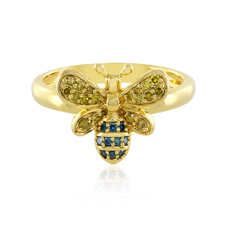 Anillo en plata con Diamante amarillo PK