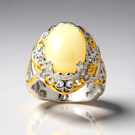 Anello in argento con Opale di Welo (Gems en Vogue)