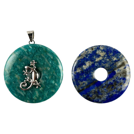 Zilveren hanger met een amazoniet