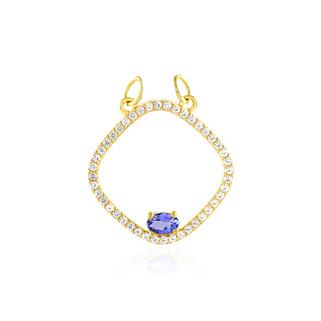 Tansanit-Silberanhänger