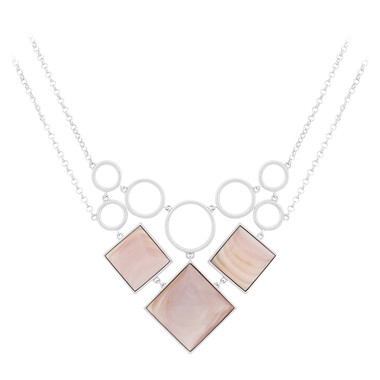 Perlmutt-Silbercollier