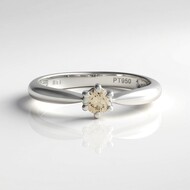 SI2 Schokoladen-Brillant-Platinring