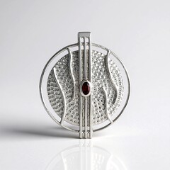 Ciondolo in argento con Zircone Rosa