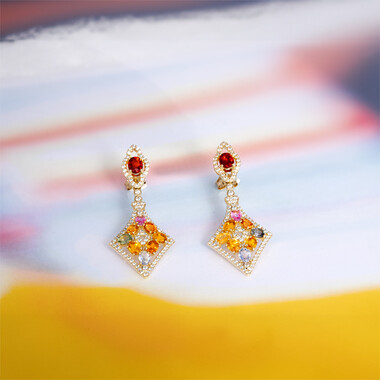 Orecchini in oro con Rubino (Adela Gold)