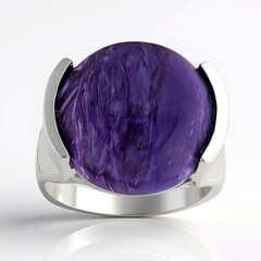 Anello in argento con Charoite