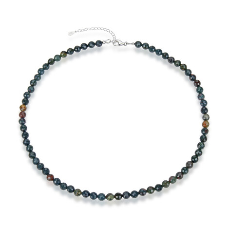 Collana in argento con Eliotropio