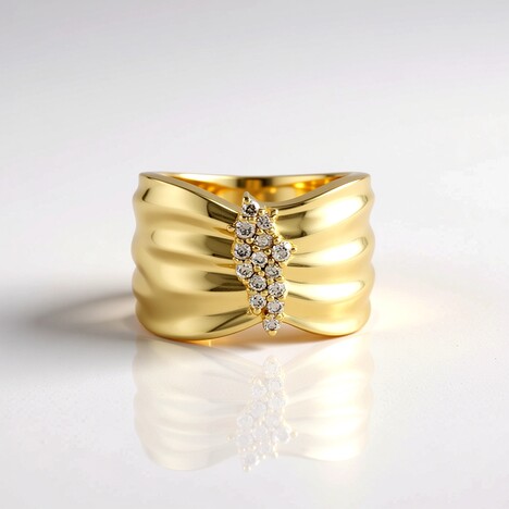 Anello in argento con Diamante Cioccolato I2