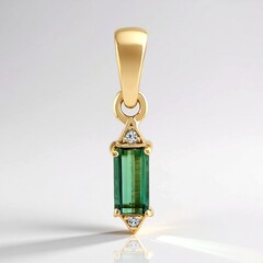 Ciondolo in oro con Tormalina Verde di Benedito