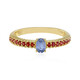 Zilveren ring met een Blauwe Ceylon saffier (Adela Silber)