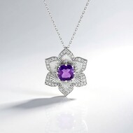Collier en argent et Améthyste (de Melo)