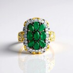 Anello in argento con Smeraldo Zambia (Gems en Vogue)