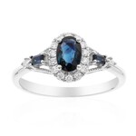 Gouden ring met een Blauwe Ceylon saffier (CIRARI)