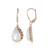 Boucles d'oreilles en argent et Pierre de Lune blanche (KM by Juwelo)
