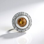 Ciondolo in argento con Zircone Giallo (MONOSONO COLLECTION)