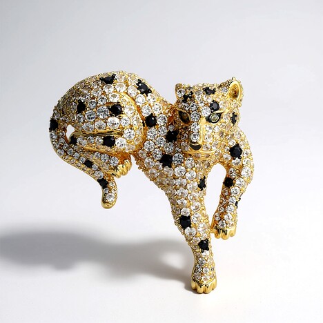 Spilla in argento con Peridoto (Adela Silber)