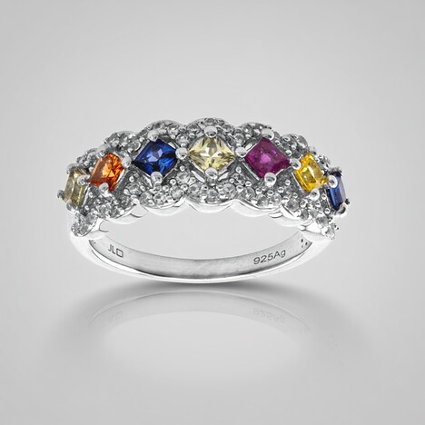 Anello in argento con Zaffiro Blu