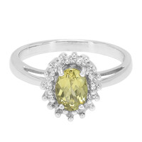 Anello in argento con Apatite Lemon