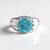 Anello in argento con Apatite Blu Neon