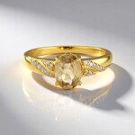 Anello in argento con Zircone Canarino