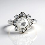 Anello in argento con Topazio Bianco
