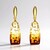 Orecchini in argento con Ambra Sunrise Baltica (dagen)