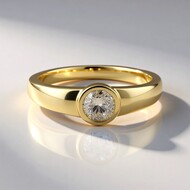 Bague en or et Diamant champagne I2 (de Melo Gold)